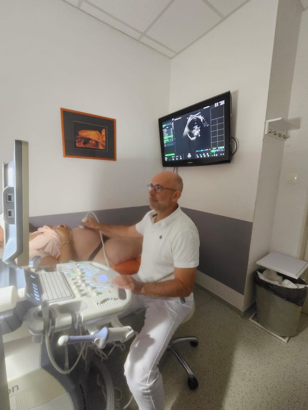 An ultrasound examination at the clinic